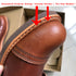 Rugged Genuine Leather Mid-Calf Moctoeboots for Men - Durable Work Boots